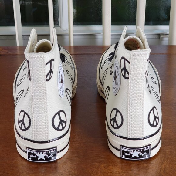 Converse Chuck 70 Hi Unleash Peace Logo 167912C Egret/Black Size 10 Men's - Picture 5 of 11